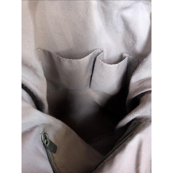 Dark Brown Pebbled Faux Leather Marion Slouchy Tote Gold Chain Bag Brass Horse - Picture 8 of 12